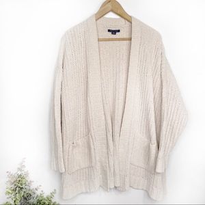 AMERICAN EAGLE • cream chenille cardigan